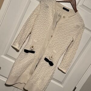 Piazza Sempione Ivory Knit Cardigan